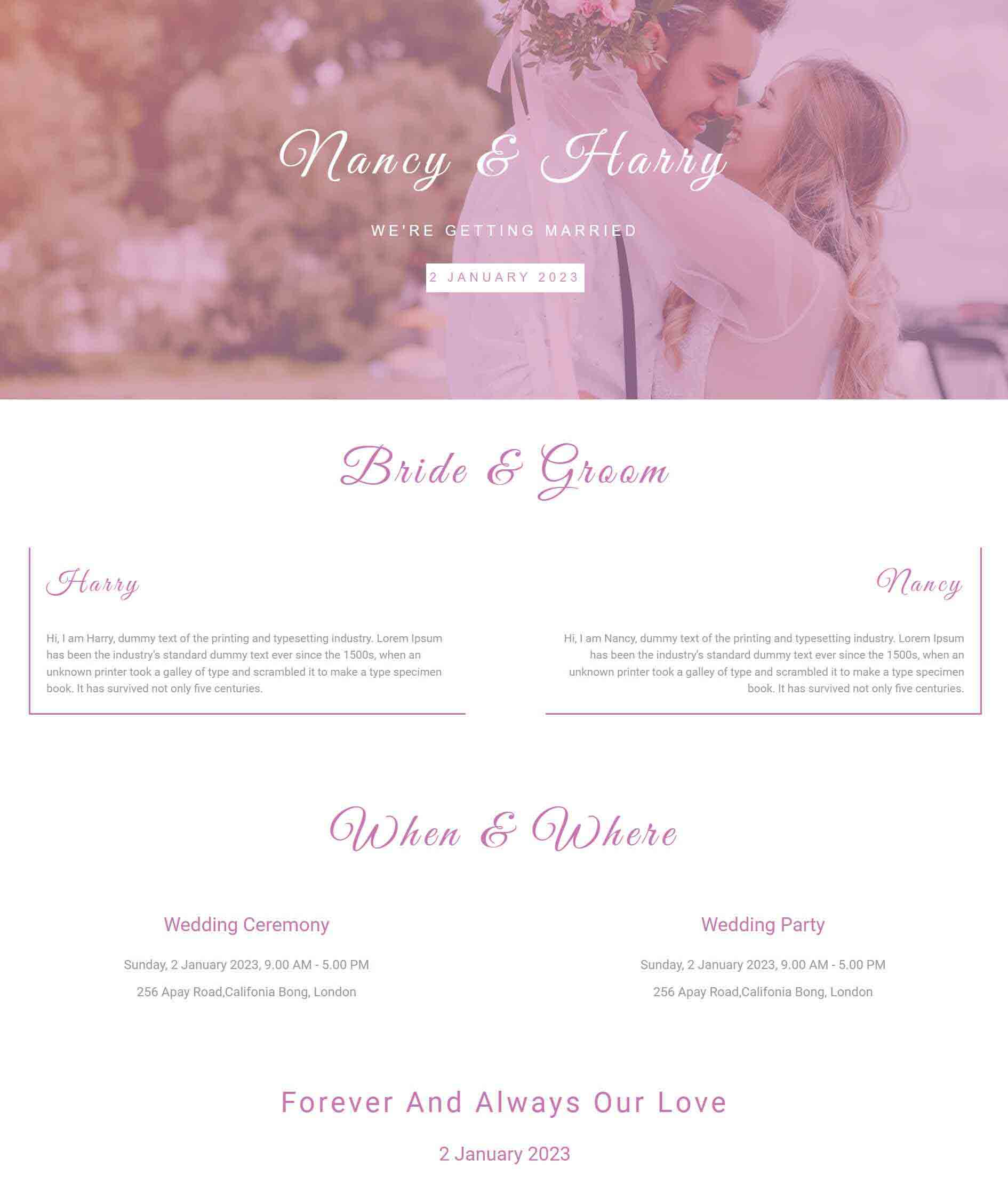 wedding invitation template